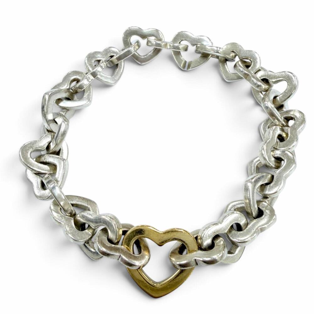 TIFFANY & CO. Vintage Gold Heart Charm Bracelet